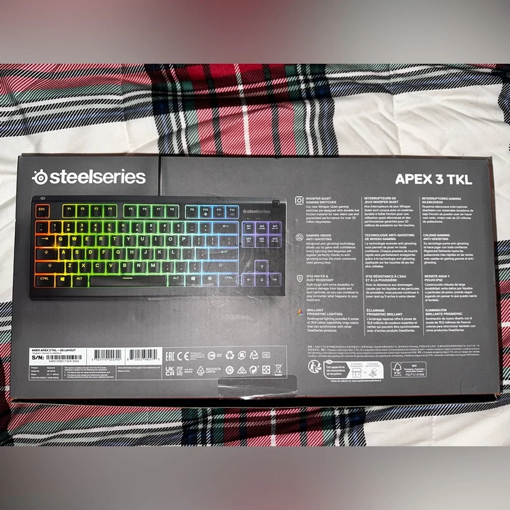 SteelSeries Apex 3 TKL RGB Gaming Keyboard
